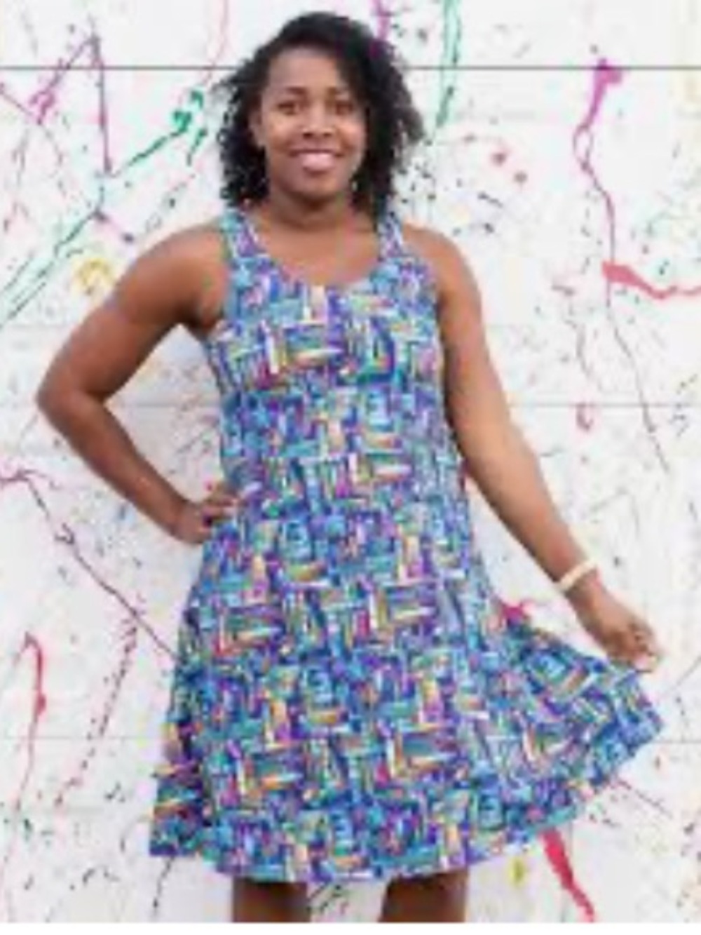 Princess Awesome Adult Sleeveless Between the Stacks Book-Print Dress Size 24-26